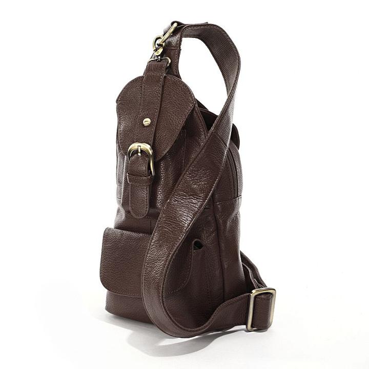 Amerileather Grylls Sling Mini Leather Backpack, Women's, Dark Brown