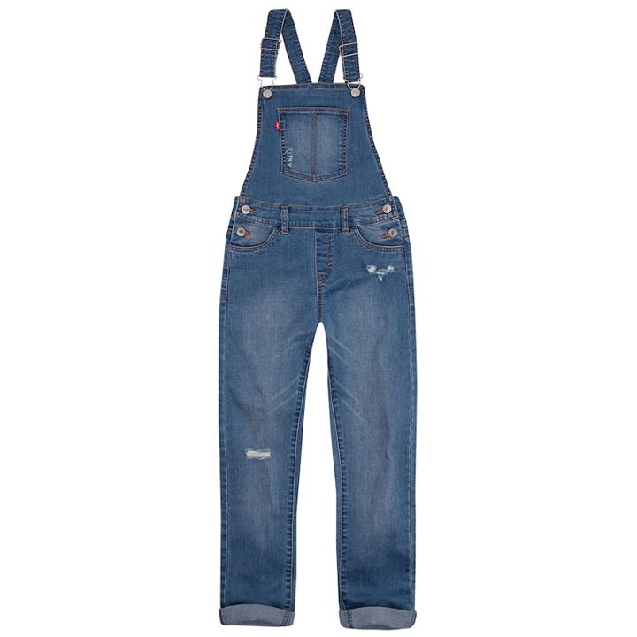 Girls 7-16 Levi's&reg; Girlfriend Overalls, Size: 7, Light Blue