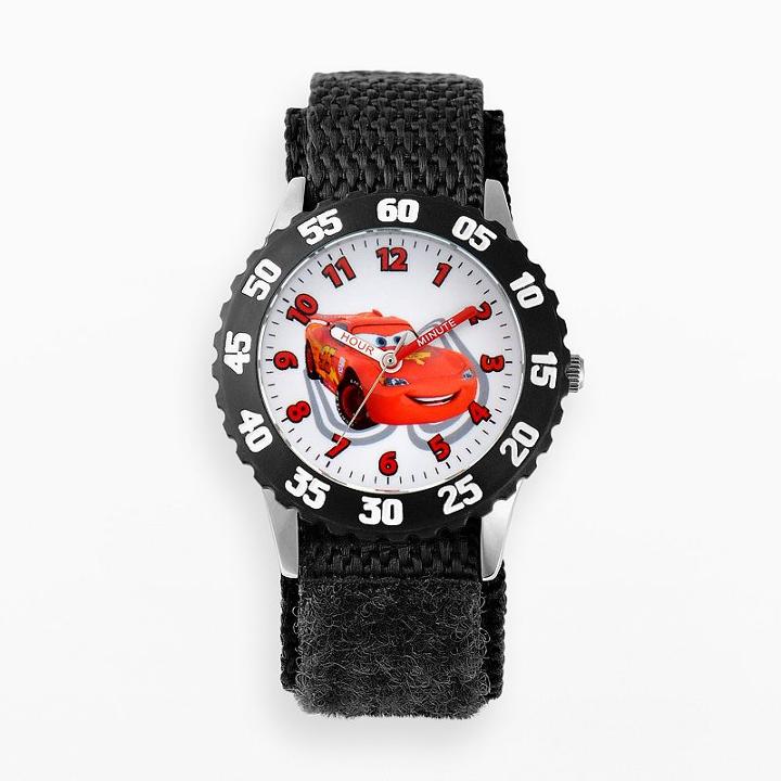 Disney / Pixar Cars Lightning Mcqueen Kids' Time Teacher Watch, Boy's, Black