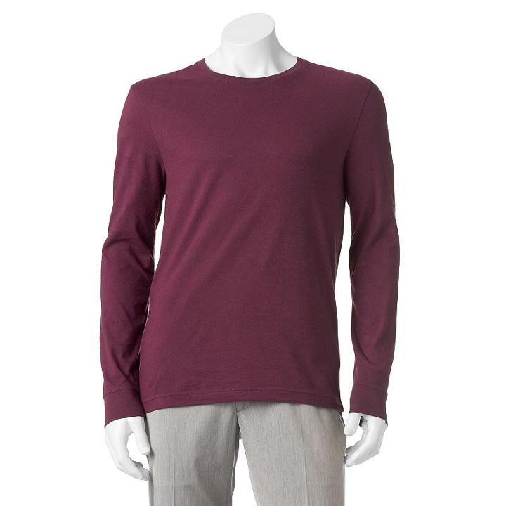 Men's Sonoma Goods For Life&trade; Heathered Everyday Tee, Size: Medium, Red