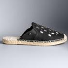 Simply Vera Vera Wang Poetry Women's Espadrille Mules, Size: 9.5, Black