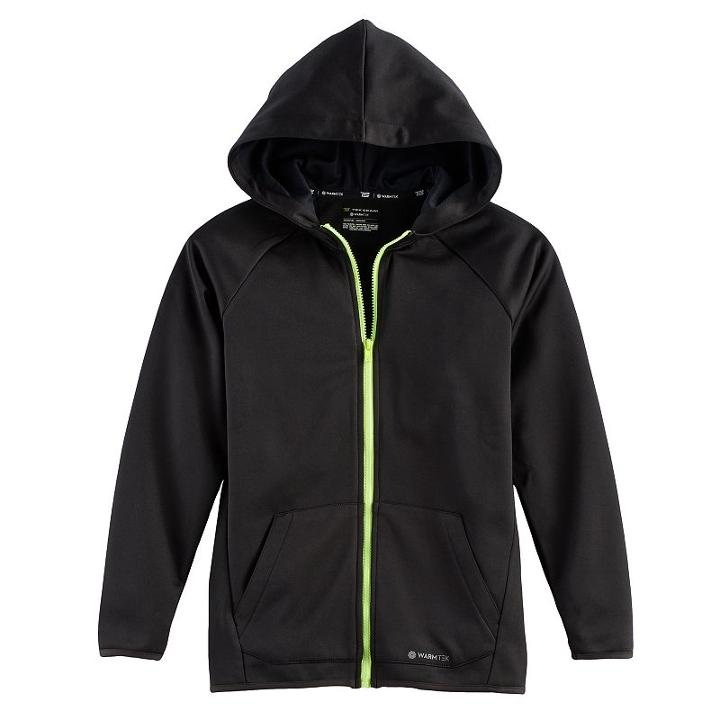 Boys 8-20 Tek Gear&reg; Space-dyed Performance Fleece Hoodie, Size: Xl, Black