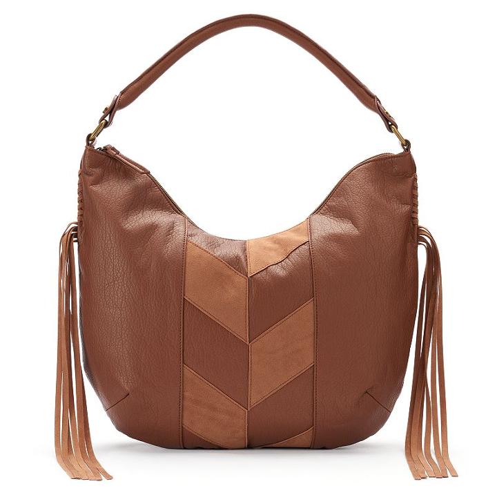 Sonoma Goods For Life&trade; Patched Geometric Hobo, Women's, Red/coppr (rust/coppr)
