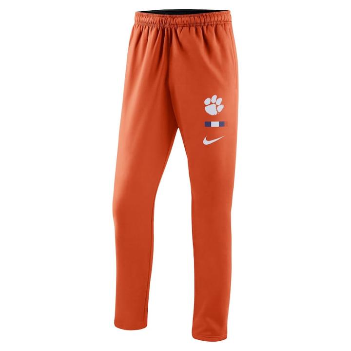 Men's Nike Clemson Tigers Therma-fit Pants, Size: Small, Orange