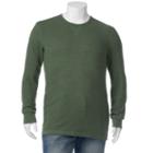 Big & Tall Sonoma Goods For Life&trade; Classic-fit Thermal Crewneck Tee, Men's, Size: 2xb, Dark Green
