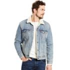 Men's Levi's Sherpa-collar Denim Trucker Jacket, Size: Xxl, Med Blue