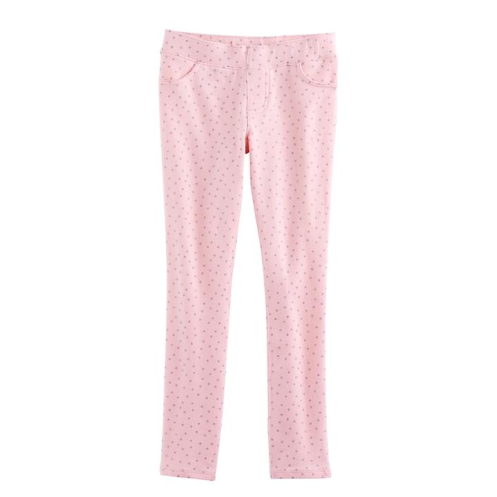 Girls 4-12 Jumping Beans&reg; Print Full-length Leggings, Size: 6, Brt Pink
