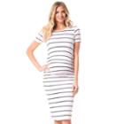 Maternity Pip & Vine By Rosie Pope Ruched T-shirt Dress, Women's, Size: S-mat, Multicolor