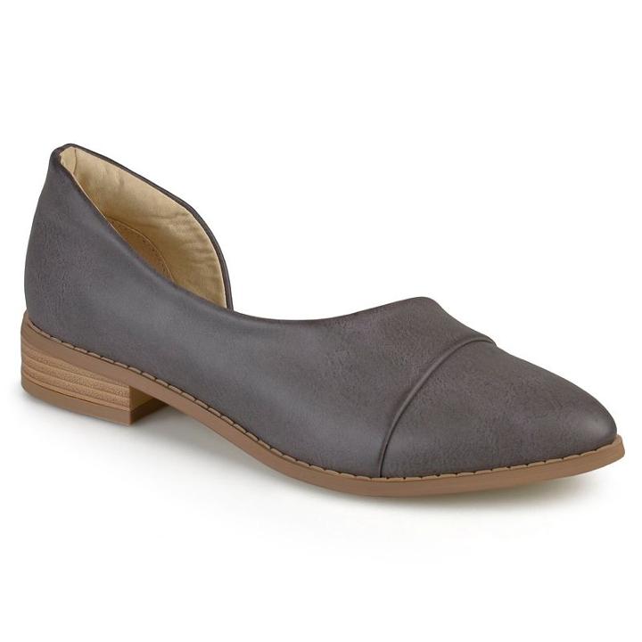 Journee Collection Laken Women's D'orsay Flats, Girl's, Size: 7, Grey