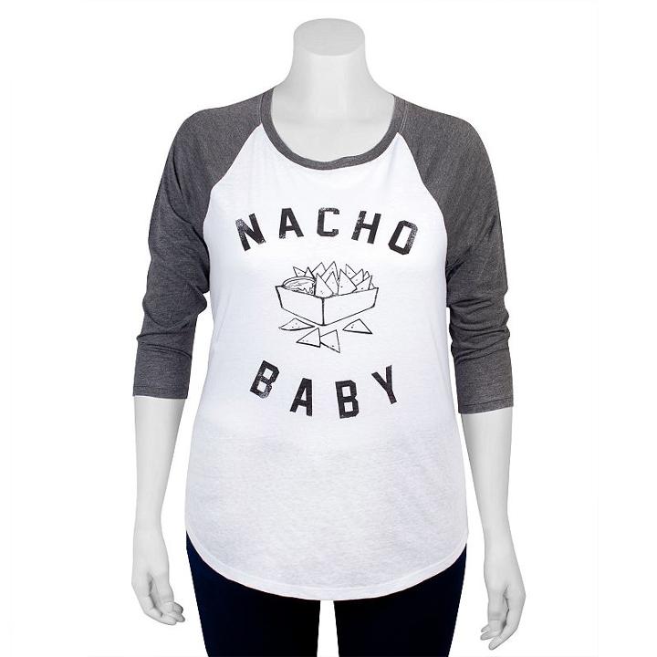 Juniors' Plus Size Grayson Threads Raglan Baseball Graphic Tee, Girl's, Size: 2xl, White Oth