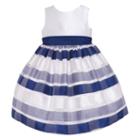 American Princess Striped Burnout Dress - Girls 7-16, Girl's, Size: 14, Blue (navy)