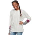 Juniors' So&reg; Striped Sleeve Oversized Hoodie, Teens, Size: Xl, Light Grey