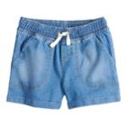 Girls 4-10 Jumping Beans&reg; Denim Cuffed Shorts, Size: 5, Blue