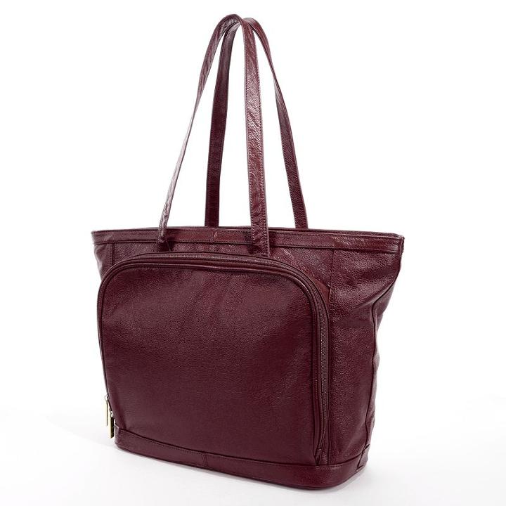 Amerileather Cosmopolitan Leather Tote, Women's, Red