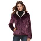 Women's Weathercast Sherpa Fleece Jacket, Size: Medium, Purple