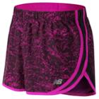 Women's New Balance Accelerate Printed Running Shorts, Size: Large, Med Purple