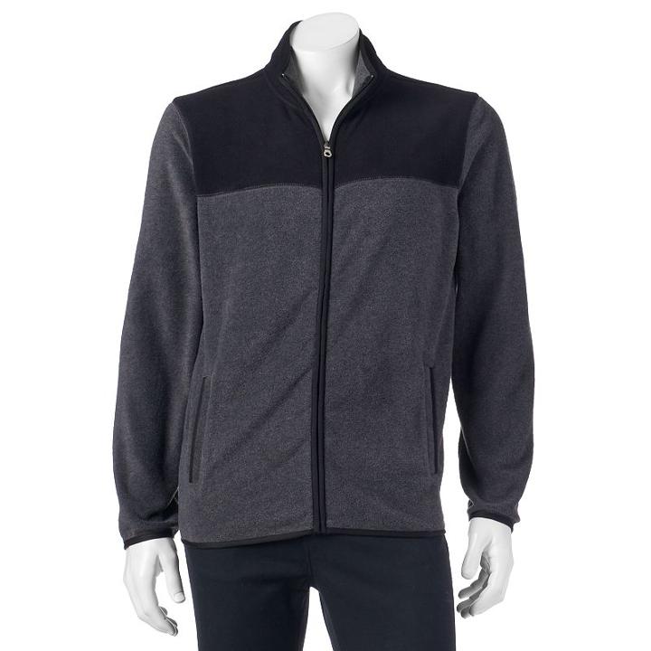 Men's Croft & Barrow&reg; Classic-fit Arctic Fleece Full-zip Jacket, Size: Xl, Dark Grey