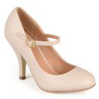 Journee Collection Lezly Women's Matte Mary Jane High Heels, Girl's, Size: 9, Natural