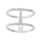 1/10 Carat T.w. Diamond Sterling Silver H Ring, Women's, Size: 6, Grey