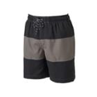 Men's Croft & Barrow&reg; Colorblock Microfiber Swim Trunks, Size: Large, Grey (charcoal)