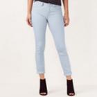 Women's Lc Lauren Conrad Love, Lauren Cuffed Ankle Skinny Jeans, Size: 2, Med Blue