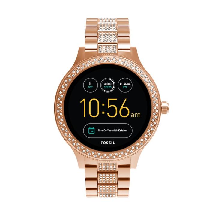 Fossil Women's Q Venture Gen 3 Stainless Steel Smart Watch - Ftw6008, Size: Large, Pink