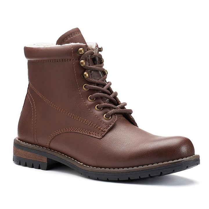 Sonoma Goods For Life&trade; Men's Lace-up Ankle Boots, Size: 13, Brown