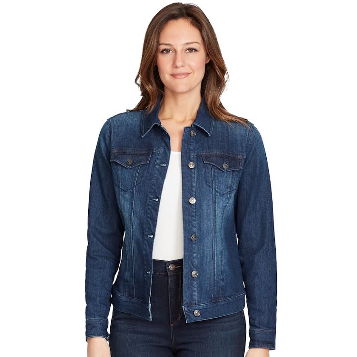 Women's Gloria Vanderbilt Ellie Jean Jacket, Size: Medium, Blue