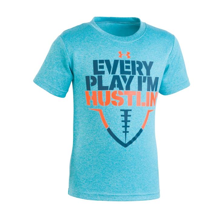 Boys 4-7 Under Armour Football Every Play I'm Hustling Graphic Tee, Size: 6, Med Blue