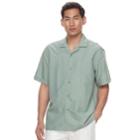 Men's Havanera Classic-fit Embroidered Panel Button-down Shirt, Size: Xl, Green