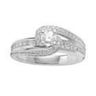 Round-cut Igl Certified Diamond Swirl Engagement Ring In 14k White Gold (1-ct. T.w.), Women's, Size: 8