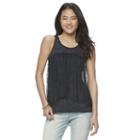 Juniors' Mason & Belle Lace Overlay High-low Tank, Girl's, Size: Large, Dark Blue