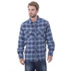 Big & Tall Dickies Brawny Plaid Flannel Button-down Shirt, Men's, Size: 3xb, Dark Blue