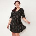 Plus Size Lc Lauren Conrad Print Fit & Flare Dress, Women's, Size: 0x, White