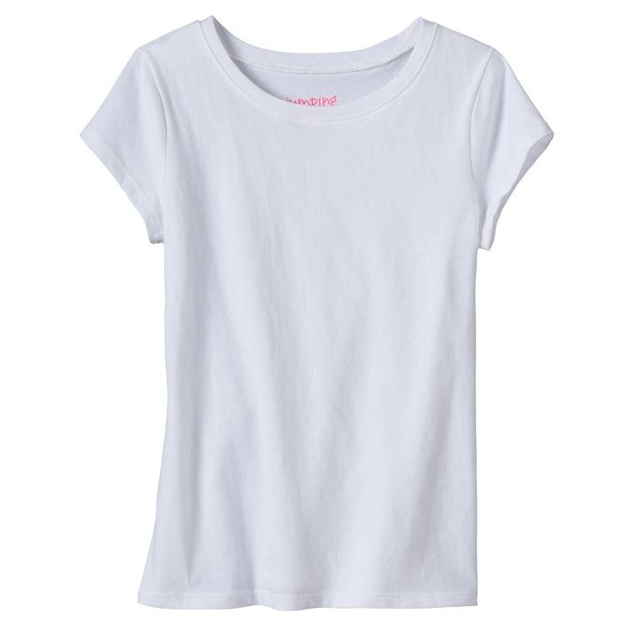 Girls 4-10 Jumping Beans&reg; Basic Short Sleeve Solid Tee, Girl's, Size: 8, White