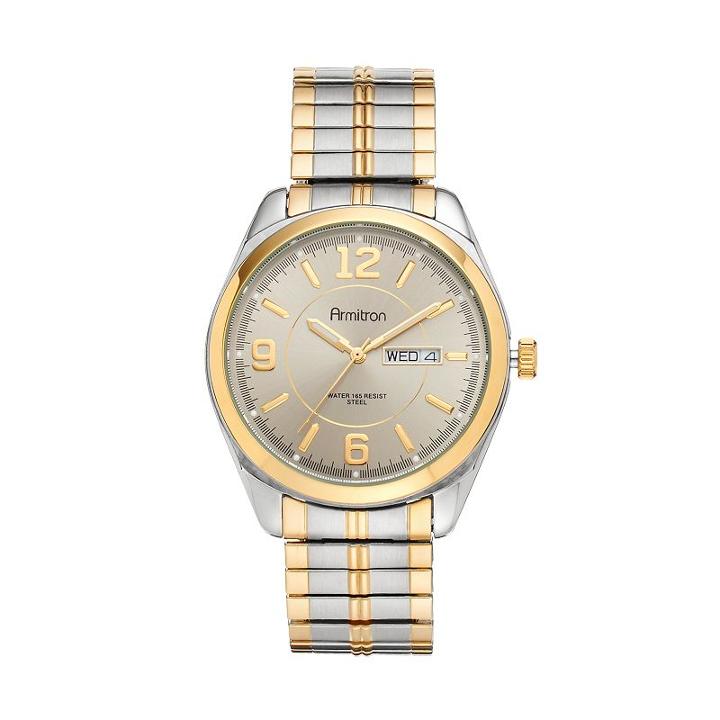 Armitron Men's Two Tone Expansion Watch - 20/4591gytt, Size: Medium, Multicolor
