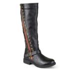Journee Collection Women's Studded Knee-high Riding Boots, Girl's, Size: 7.5, Black