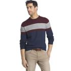 Men's Izod Fieldhouse Regular-fit Striped Crewneck Sweater, Size: Xxl, Dark Blue