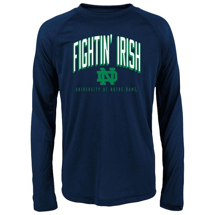 Boys 8-20 Notre Dame Fighting Irish Arch Tee, Size: S(8), Blue (navy)