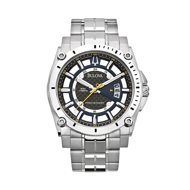 Bulova Men's Precisionist Stainless Steel Watch - 96b131, Grey