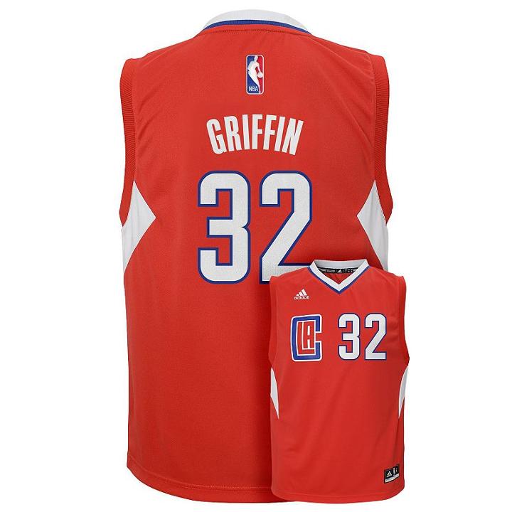 Boys 8-20 Adidas Los Angeles Clippers Blake Griffin Nba Replica Jersey, Boy's, Size: S(8), Red