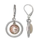 Simply Vera Vera Wang Round Nickel Free Orbital Drop Earrings, Women's, Pink