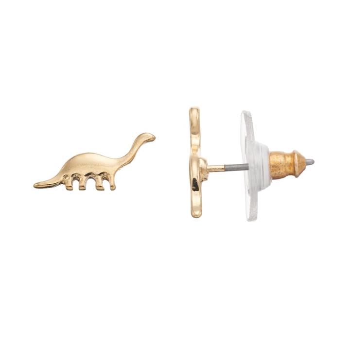 Lc Lauren Conrad Dinosaur Stud Earrings, Women's, Gold