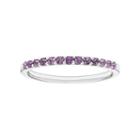 14k White Gold Amethyst Stackable Ring, Women's, Size: 7.50, Purple