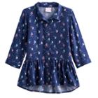 Girls 4-10 Jumping Beans&reg; Patterned Tunic Top, Girl's, Size: 6x, Blue