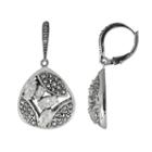 Lavish By Tjm Sterling Silver Cubic Zirconia Drop Earrings - Made With Swarovski Marcasite, Women's, White