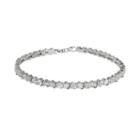 Sterling Silver 1/8-ct. T.w. Diamond Swirl Bracelet, Women's, White