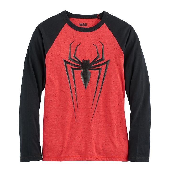 Boys 8-20 Marvel Spider-man Raglan Tee, Size: Xl, Brt Red