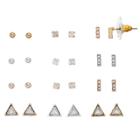 Lc Lauren Conrad Triangle & Bar Nickel Free Stud Earring Set, Women's, Multicolor