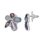 Dana Buchman Purple Simulated Crystal Cluster Stud Earrings, Women's